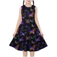 thumbnail image 1 of Ugoldhm Girls Casual Ruffle Dress Cute Print Boho Dress Sleeveless Fit & Flare Dress Summer Outfits Size 4-14, 1 of 7