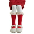 thumbnail image 1 of Ugoldhm Girls Ruffle Lace Socks, Breathable Under Knee Socks for 3-10 Years, Elegant Cute Outfits, 1 of 3