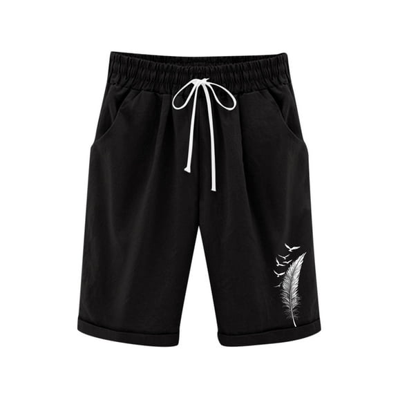 Ugoldhm Girls Shorts Unisex Casual Pockets Sport Summer Drawstring Elastic Waist Bermuda Shorts Size 3-13