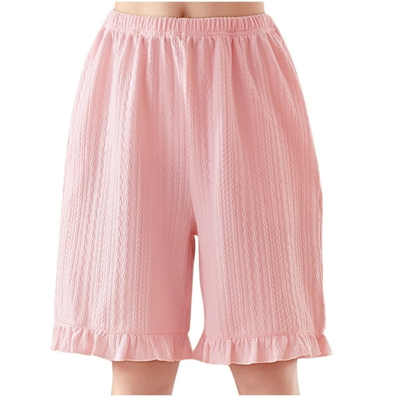 Ugoldhm Girls Sleep Shorts Unisex Sport Cotton Solid Color Summer Casual Bermuda Shorts Size 3-14