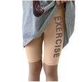 thumbnail image 1 of Ugoldhm Girls Slim Bike Shorts - Letter Print Stretch Elastic Waist Athletic Shorts for 4-14 Years, 1 of 5