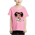 thumbnail image 1 of Ugoldhm Girls Summer Shirts Cute Print Short Sleeve Crew Neck Tee Tops Kids Casual Clothes Size 3-12, 1 of 4