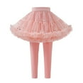 thumbnail image 1 of Ugoldhm Girls Tutu Leggings with Sparkle Star - Footless Stretchy Ruffle Skirt Pants (1-10Y), 1 of 7