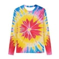 thumbnail image 1 of Ugoldhm Girls and Boys Tees Round Neck Fashion Tie Dye Long Sleeve Tops Kids Casual Fall Shirts, 1 of 5