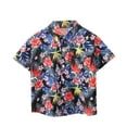 thumbnail image 1 of Ugoldhm Hawaiian Printed Button Down Shirt for Boys Short Sleeve Cotton Casual Holiday Summer Beach Shirts Size 1-12, 1 of 3