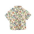 thumbnail image 1 of Ugoldhm Hawaiian Printed Button Down Shirt for Boys Short Sleeve Cotton Casual Holiday Summer Beach Shirts Size 1-12, 1 of 3