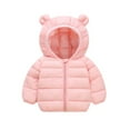 thumbnail image 1 of Ugoldhm Kids Bear Hooded Puffer Jacket Packable Lightweight Warm Winter Coat for 1-7 Years, 1 of 3