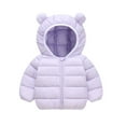 thumbnail image 1 of Ugoldhm Kids Bear Hooded Puffer Jacket Packable Lightweight Warm Winter Coat for 1-7 Years, 1 of 3