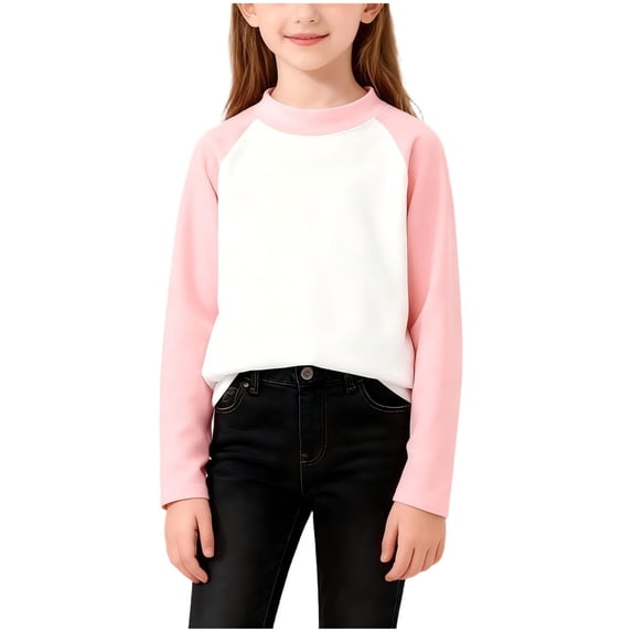 Ugoldhm Kids Boys' Girls' Long Sleeve Cotton Raglan Baseball Tee Casual Athletic T-Shirt Top