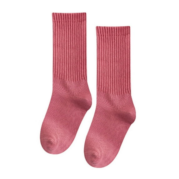 Ugoldhm Kids Colorful Knee High Socks, Ribbed Crew Tube Socks, Stretchy and Comfortable Fit for 2-12 Years