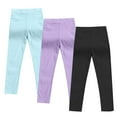 thumbnail image 1 of Ugoldhm Kids' Girls Leggings Trousers Slim Comfortable Casual Solid Fashion Cute Pants 3 Pack Size 3-10, 1 of 9
