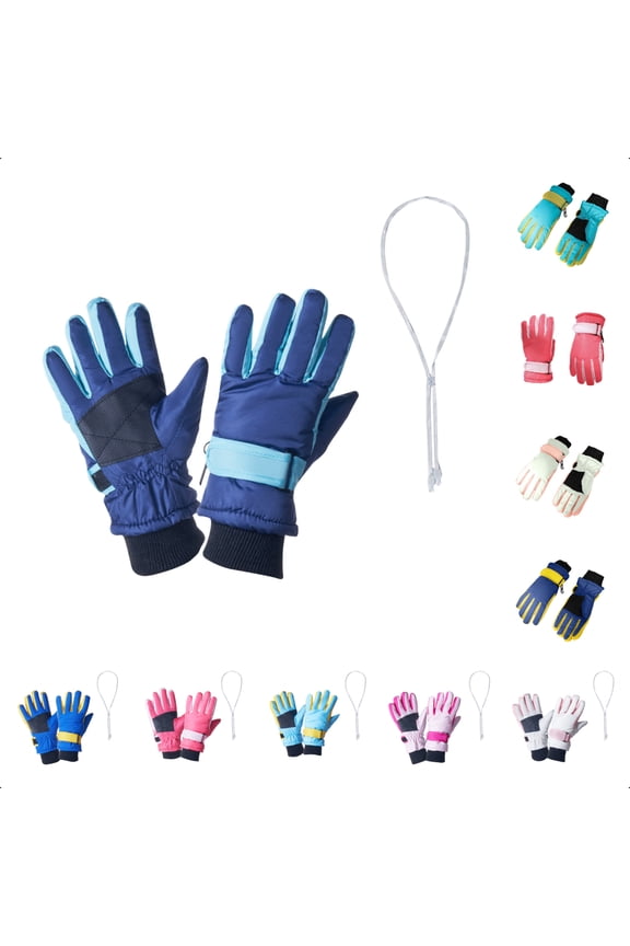 Kids' Insulated Snow Gloves 3-15Y, Waterproof Warm for Winter Sports & Extreme Cold Weather