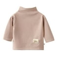 thumbnail image 1 of Ugoldhm Kids' Mock Neck Tops Long Sleeve Basic Layering Tee Soft Stretchy Fashion Shirt, 1 of 3