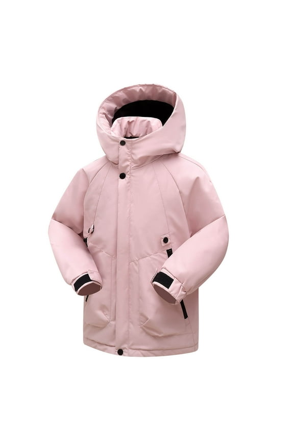 Kids Ski Jacket, Waterproof Winter Coat with Hood, Warm Snow Jacket for Boys and Girls 7-17 Years