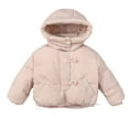 thumbnail image 1 of Ugoldhm Kids Winter Jacket Cotton Hooded Zipper Coat Thermal Cute Boys Girls Outerwear Sizes 5-14 Years, 1 of 5