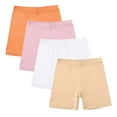 thumbnail image 1 of Ugoldhm Little Girls 4-Packs Yoga Shorts Comfy Stretch Cotton Summer Athleisure Under Dress Dance Shorts Size 5-14, 1 of 9