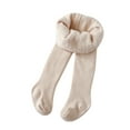 thumbnail image 1 of Ugoldhm Little Girls Fleece Lined Leggings Cotton Knit Comfy Stretchy Tights Thermal Stockings, 1 of 5