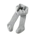 thumbnail image 1 of Ugoldhm Little Girls Fleece Lined Tights Cotton Knit Leggings Comfy Stretchy Thermal Stockings, 1 of 4