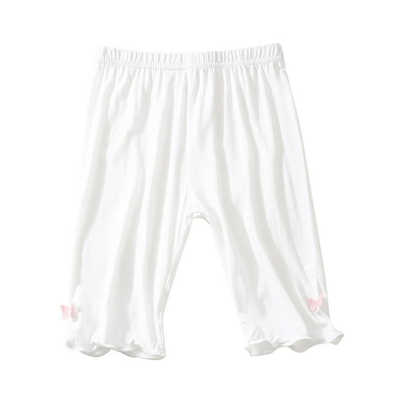 Ugoldhm Little Girls Safety Shorts Unisex Sport Solid Color Thin Summer Casual Bermuda Shorts Size 3-14