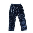 thumbnail image 1 of Ugoldhm Little Girls Sequin Pants Sparkly Elastic Trousers for Performance Dance Sizes 0-8 Years, 1 of 3
