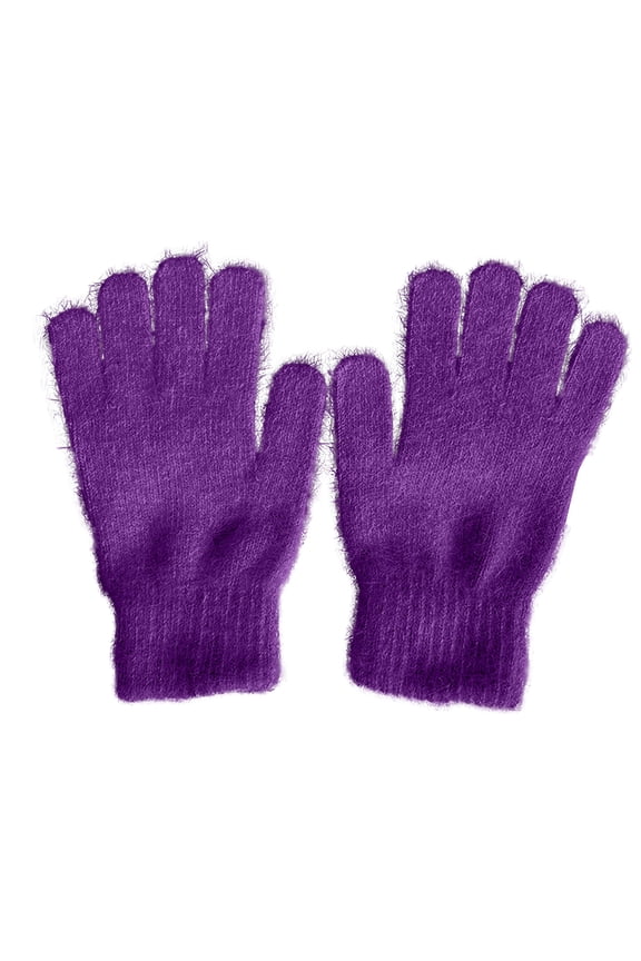 Men's & Women's Knit Winter Gloves, Fuzzy Thermal Gloves for Cold Weather Activities