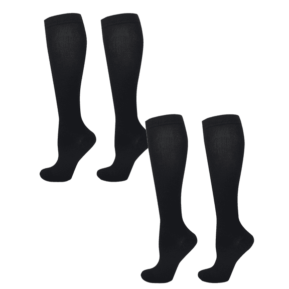 Ugoldhm Mens Compression Socks 2 Pair, 8-15 mmHg Knee High Over Calf Length for Comfort & All-Day Support