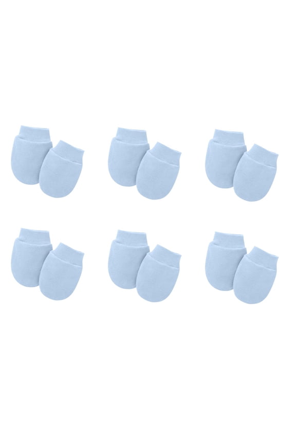 Newborn Baby Mittens 0-12 Months, Elastic Wrist No-Scratch Cotton Gloves, 6/9/15/20 Pair Option