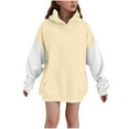 thumbnail image 1 of Ugoldhm Oversized Hoodies for Girls Pullover Color Block Sweatshirt Fall Fashion Outerwear 3-14 Years, 1 of 5