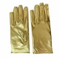 thumbnail image 1 of Ugoldhm Shiny Metallic Gloves for Women, Stretchy Wrist Length for Costume Performance & Cosplay, 1 of 1