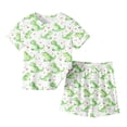 thumbnail image 1 of Ugoldhm Summer Boys T-Shirt and Shorts Set Short Sleeve Crew Neck Relaxed Outfit Sets Size 3-14, 1 of 3