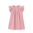 thumbnail image 1 of Ugoldhm Toddler Baby Girl Dresses Summer Ruffle Sleeveless Casual Soft Dress Kids Beach Sundress Size0-6, 1 of 3
