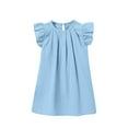 thumbnail image 1 of Ugoldhm Toddler Baby Girl Dresses Summer Ruffle Sleeveless Casual Soft Dress Kids Beach Sundress Size0-6, 1 of 3