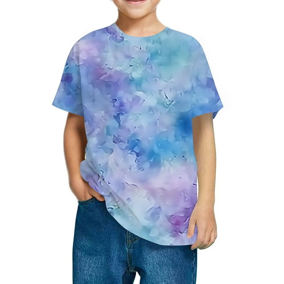 Ugoldhm Toddler Boys' Short Sleeve Tees Relaxed Fit Crew Neck Cotton Summer Top Clothes T-Shirts Size 3-10