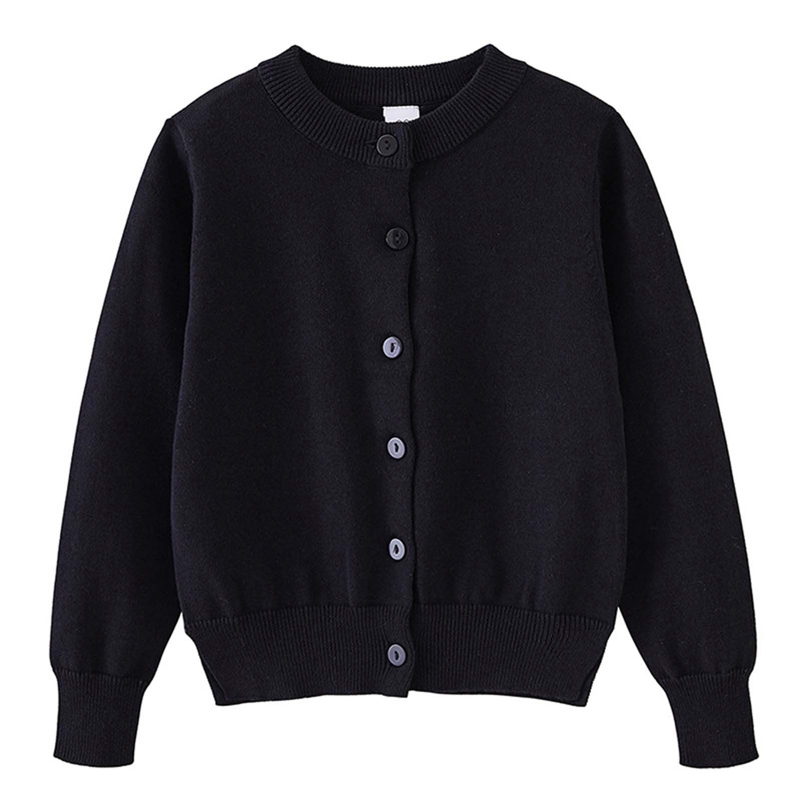 Ugoldhm Toddler Crew Neck Button Knit Cardigan, Long Sleeve Soft ...