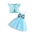 thumbnail image 1 of Ugoldhm Toddler Girls' Dressy Set – Ruffle Eyelet Cardigan & Tulle Tutu Dress, Princess Style, Sizes 6 Months-4 Years, 1 of 7