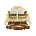 thumbnail image 1 of Ugoldhm Toddler Girls Fashion Outfits Button Down Sweater Cardigans Sequin Ruffle Skirt Fall Cute Sets, 1 of 8