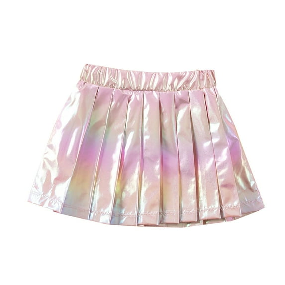 Ugoldhm Toddler Girls Pleated Skirt Cotton Summer Cute Casual Skirts 1-6 Years