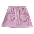 thumbnail image 1 of Ugoldhm Toddler Girls Skirt Elastic Waist Solid Color Summer Casual Skirts 1-7 Years, 1 of 7