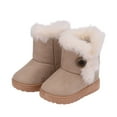 thumbnail image 1 of Ugoldhm Toddler Kid Snow Boots, Thick Non-Slip Fuzzy Fleece Warm Winter Outdoor Shoes for Girls, 1 of 5