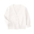 thumbnail image 1 of Ugoldhm Toddler V‑Neck Knit Cardigan Long Sleeve Button Front Knit Sweater Ribbed Hem Cuffs Casual Knitted Outer Layer for Kids, 1 of 5