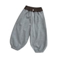 thumbnail image 1 of Ugoldhm Toddlers Contrast Waist Balloon Pants - Elastic Waist Casual Jogger for 0-5 Years, 1 of 3