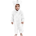 thumbnail image 1 of Ugoldhm Toddlers Fall Winter Jumpsuits Bear Costume Cosplay Flannel Fuzzy Hooded Rompers Sizes 3M-6Y, 1 of 7