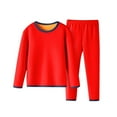 thumbnail image 1 of Ugoldhm Toddlers Kids Shirt and Pant Set Cozy Fleece Lined Thermal Underwear Fall Winter Loungewear, 1 of 3
