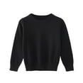 thumbnail image 1 of Ugoldhm Toddlers Knit Sweaters Pullover Round Neck Plain Shirts Fall Winter Clothing for 12M-7Y, 1 of 4