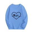 thumbnail image 1 of Ugoldhm Toddlers and Girls Tops Round Neck Love Heart Claw Graphic Shirts Fall Long Sleeve Tees, 1 of 4