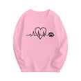 thumbnail image 1 of Ugoldhm Toddlers and Girls Tops Round Neck Love Heart Claw Graphic Shirts Fall Long Sleeve Tees, 1 of 4