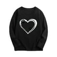 thumbnail image 1 of Ugoldhm Toddlers and Girls Tops Round Neck Love Heart Claw Graphic Shirts Fall Long Sleeve Tees, 1 of 4
