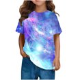 thumbnail image 1 of Ugoldhm Tween Girl Casual Wear T-Shirts Short Sleeve Crew Neck Graphic Tees Summer Tops 3-14Years, 1 of 8