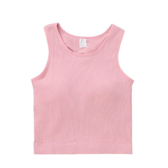 Ugoldhm Women Sleeveless Undershirt Tank Top - Push Up Ribbed Soft Base Layer Shirt Basic Casual Vest