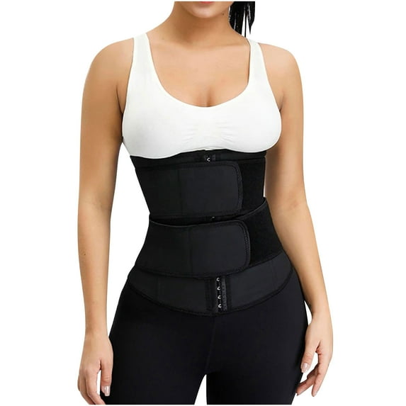 Ugoldhm Women's Adjustable Hook Waist Belt - Sports Sweat Weight Loss Fitness Trimmer Girdle